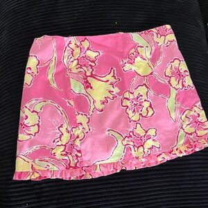 Lilly Pulitzer Pink and Yellow Floral Skort